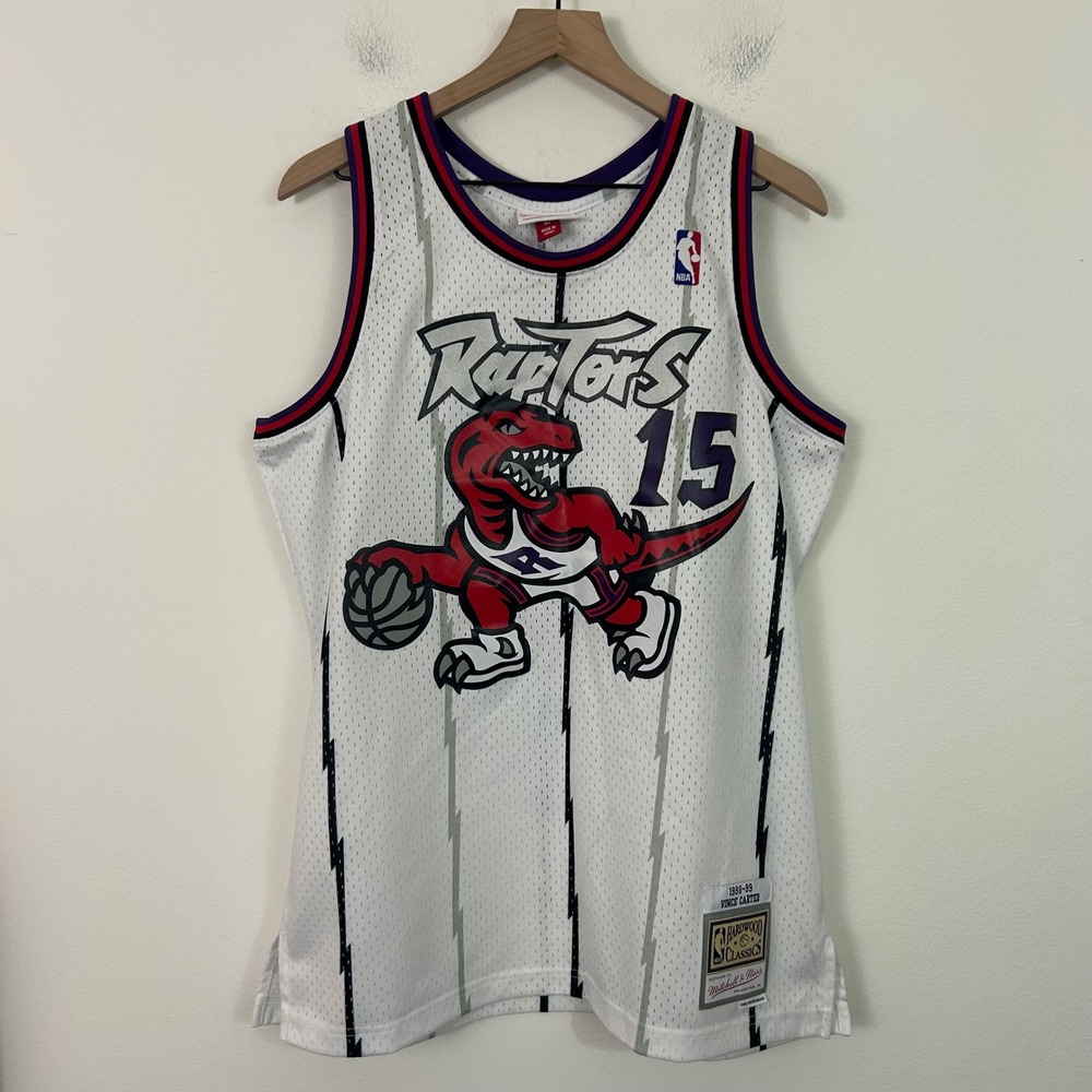 Mitchell & Ness Toronto Raptors Vince Carter 15 White 1998-99 Jersey Mens Large